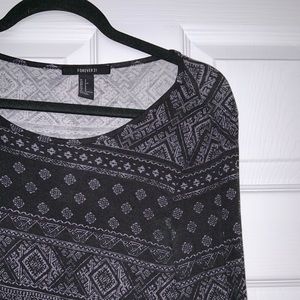 Tribal Print Long Sleeve Dress